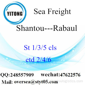 Shantou Port LCL Consolidação Para Rabaul